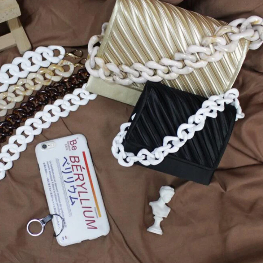 

Detachable Luxury Shoulder Belt Straps Acrylic Resins Bag Strap Handbags Accessories Resin Purse Belt Handbag Lady Brand Fashion