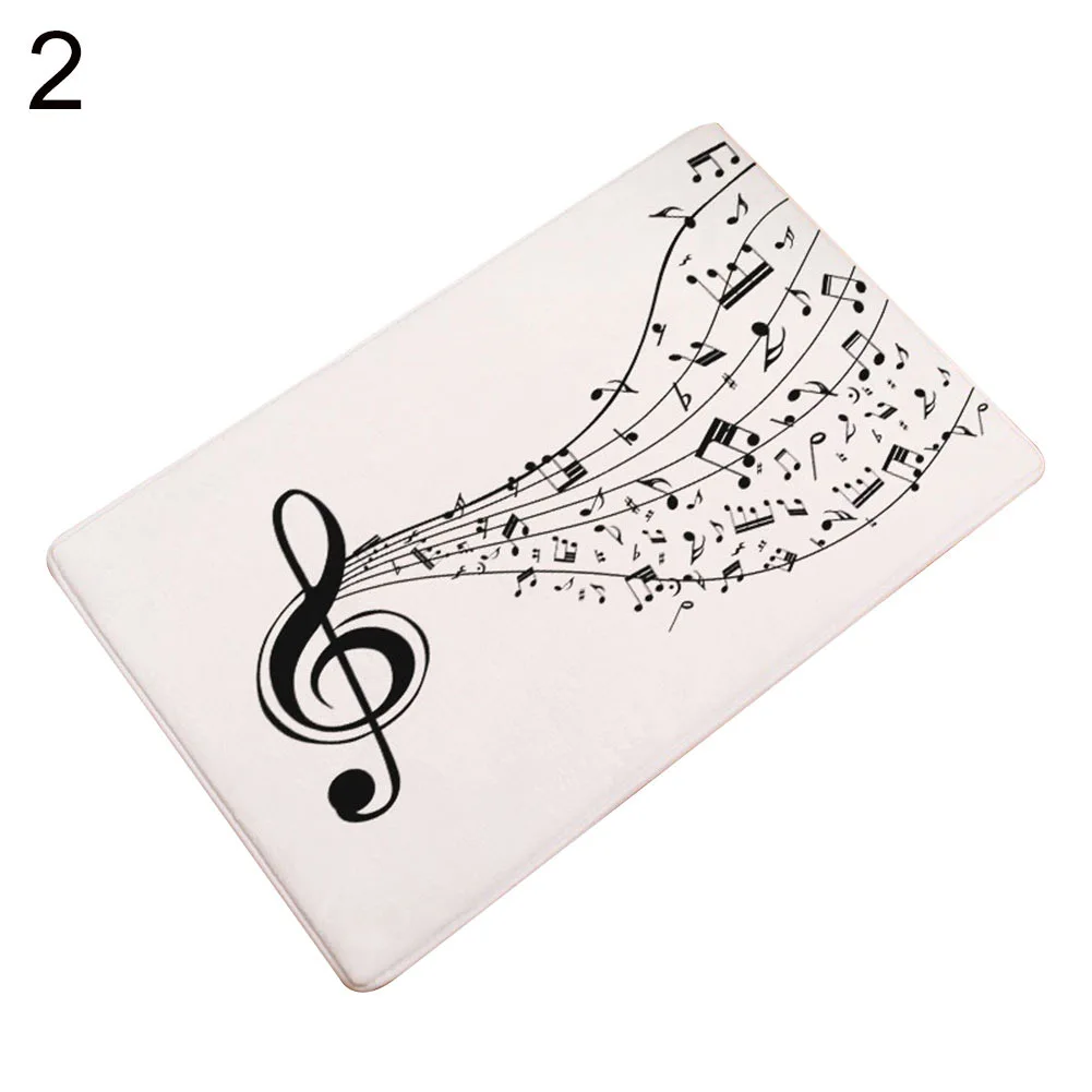 Piano Keyboard Note Hallway Door Mat Entrance Floor Rug Non-slip Bathroom Carpet Set