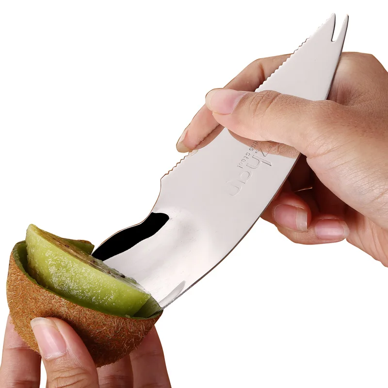 

Fantastic Kitchen Kiwi Fruit knife 2 Pieces / Set Slicer Cutter Peeler Stripper Spoon Rind Removal Tool with Fruit Slicer