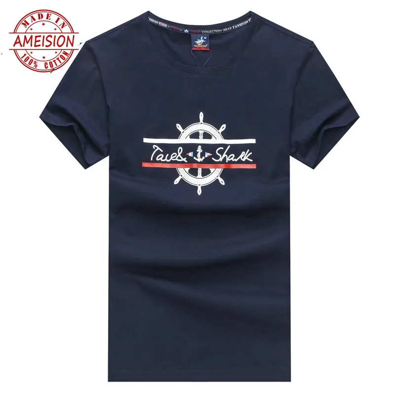 

Casual funny t shirts men brand Tace & Shark t shirt letter printed cotton yachting tee shirt homme Summer men clothes 2019