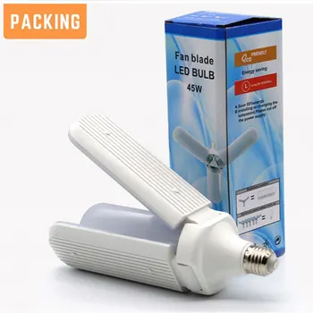 

45W Fan Blade LED Bulb Foldable Adjustable Ceiling Lamp Home Energy Saving Lights