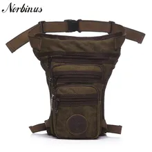 Norbinus Мужская холщовая/Водонепроницаемая нейлоновая сумка для ног поясная сумка-мессенджер на плечо для верховой езды мужские мотоциклетные сумки