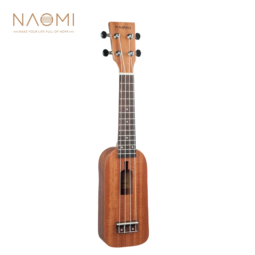 NAOMI 21/23 дюймов укулеле бутылка дизайн Sapele Topboard Backboard палисандр гриф Ukeleles музыкальная игрушечная гитара для детей начинающих