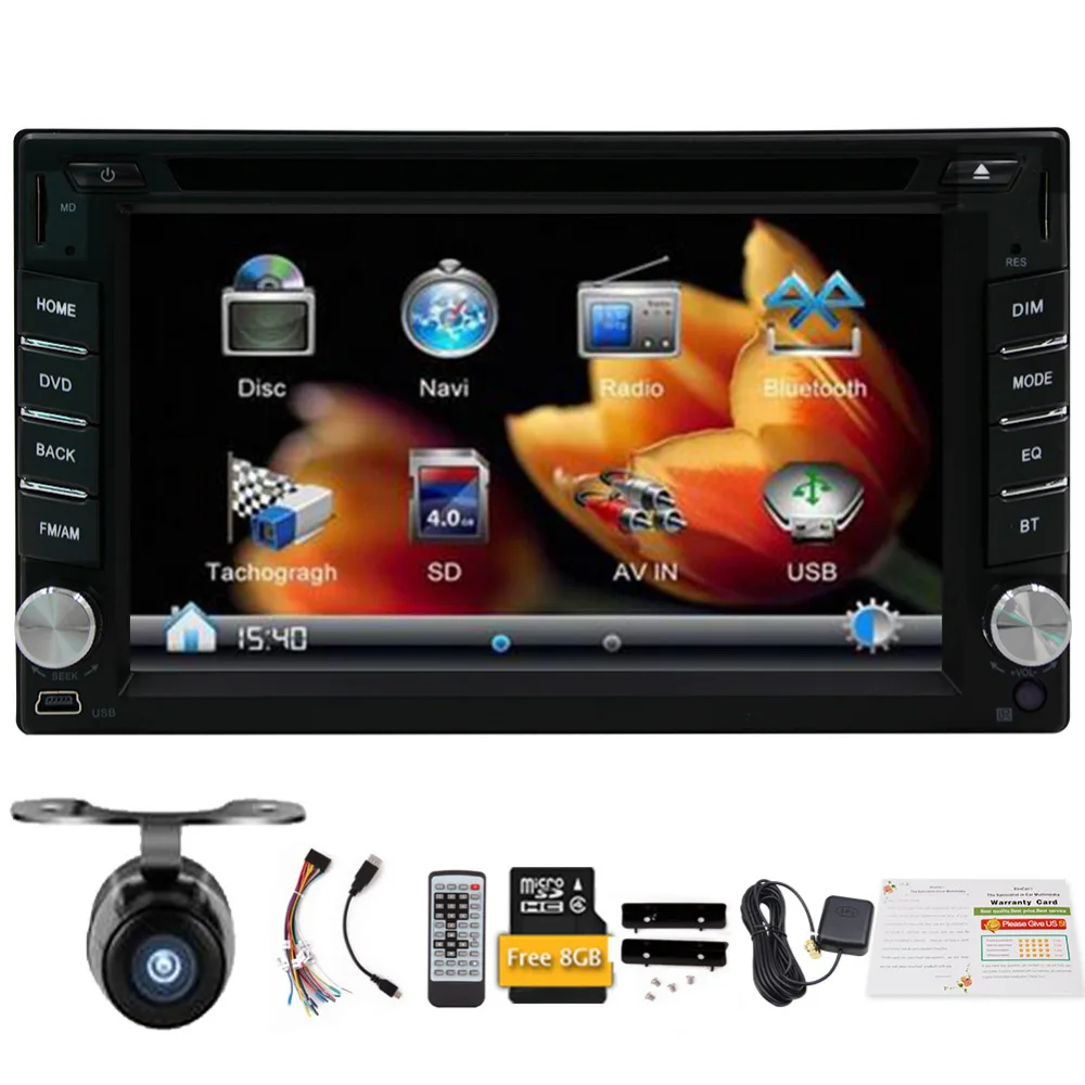 

2018 New In dash car dvd player GPS Navigation car audio stereo 8GB map Bluetooth car radio FM AM car monitor usb sd multimedia