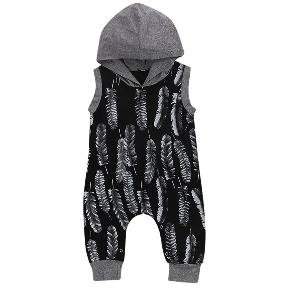 Одежда для новорожденных; одежда для маленьких мальчиков и девочек; комбинезон с капюшоном и перьями; одежда; roupa de bebe infantil