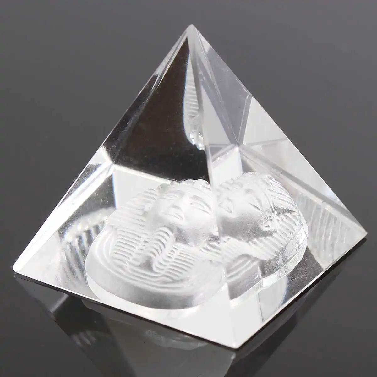 Исцеляющая энергия маленький фэн шуй Египетский прозрачный кристалл пирамида-украшение Исцеление чакры в рейки амулет домашний декор подарки