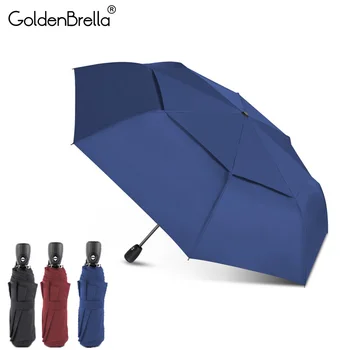 

Wind Resistant Double Layer Umbrella Rain Women Automatic 3Folding Umbrellas Waterproof Outdoor Business Umbrella Men Wholesale