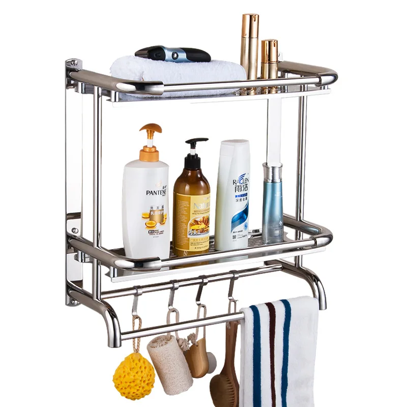 

Single-layer double-layer three-story bathroom shelf 304 stainless steel toilet towel rack bathroom hardware accessories