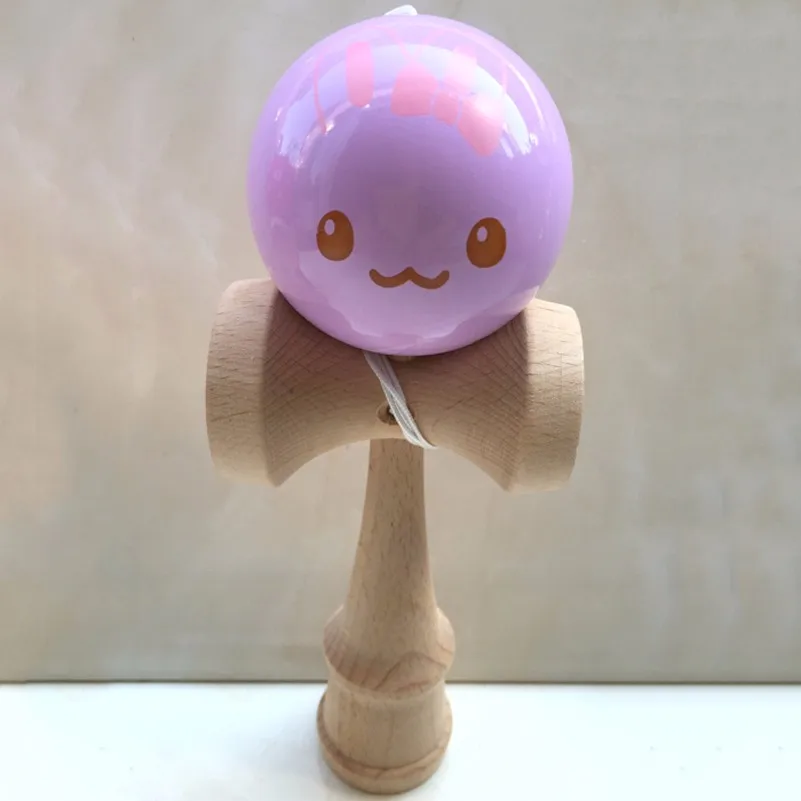 Милый клубника и кролик Kendama мяч Oy Спорт на открытом воздухе мячик для жонглирования игрушка модные Крашеные деревянные T мяч Oy подарок для