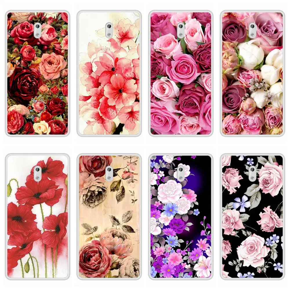 

Phone Case for Nokia 3 Soft Silicone TPU Floral Flower Patterned Printing Coque for Nokia3 Case Cover