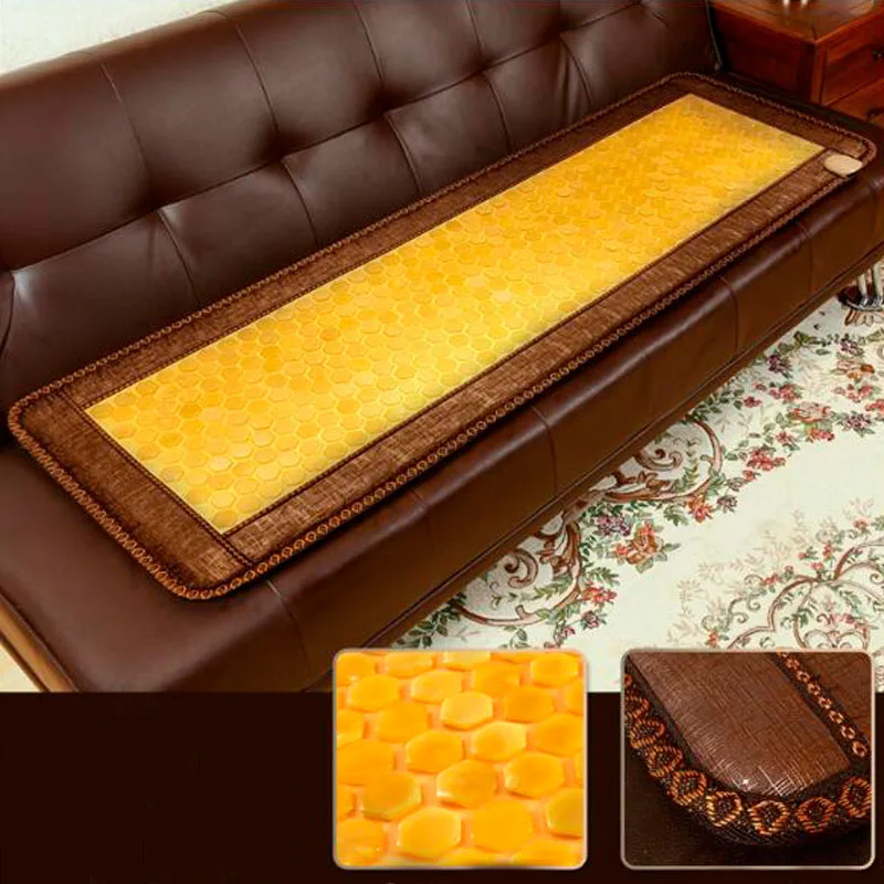 Luxury Jade Mat Electric Heating Massage Mat Health Care Mattress 50
