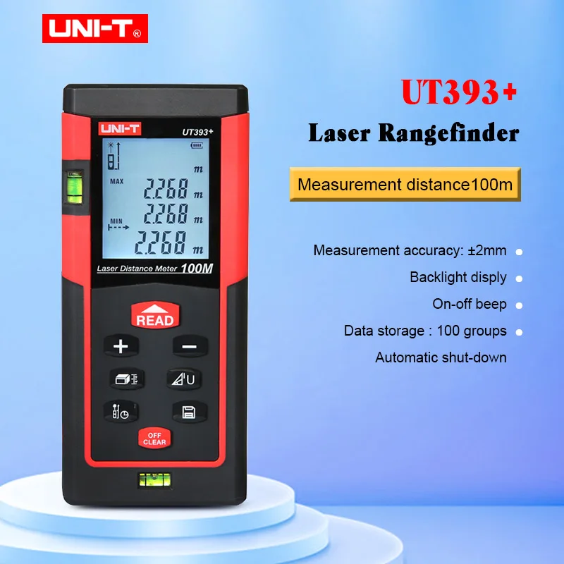 UNI T UT393 + цифровой измеритель расстояния Лазерный дальномер 100 м