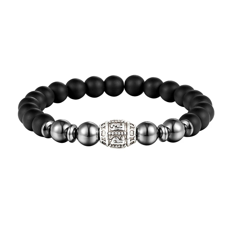 JAAFAR бренд шесть слов мантра узор Шарм браслет с природными камнями браслет жемчужные ювелирные изделия коврик йога люди ювелирные изделия