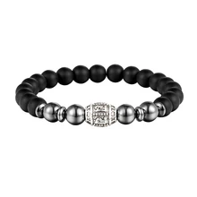 JAAFAR бренд шесть слов мантра узор Шарм браслет с природными камнями браслет жемчужные ювелирные изделия коврик йога люди ювелирные изделия