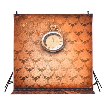 

1.5 * 2m Photography Backdrop Photo Background Digital Printing Clock Wooden Floor Pattern for Photo Studio