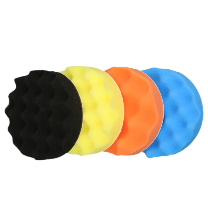 

4pcs/Set 3/4/5/6/7 Inch Car Paint Cleaner Buffing Sponge Polishing Pad Hand Tool Kit For Car Polisher Wax vl