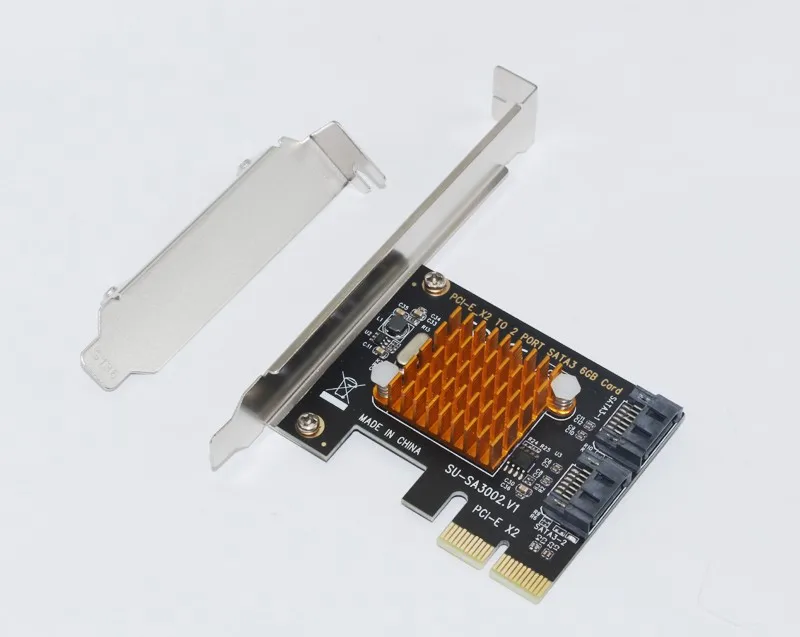 ASMedia1062 PCIe PCI Express к SATA 3 0 карта с кронштейном 2 порта III 6 Гбит/с Адаптер большой