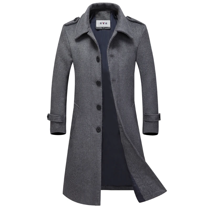 Autumn Men's Wool Coat Slim Men Middle Long Coats And Jackets Solid Male Manteau Homme Overcoat Wool Blend Coat Men 6003 Autumn Men's Wool Coat Slim Men Middle Long Coats And Jackets Solid Male Manteau Homme Overcoat Wool Blend Coat Men 6003