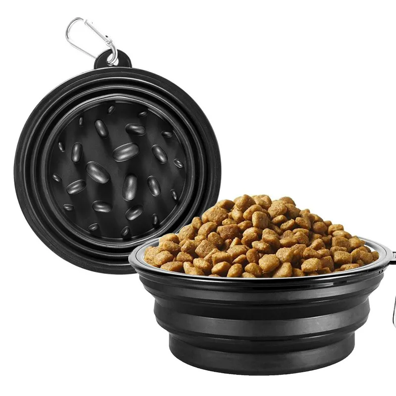 Foldable Slow Feed Dog Bowl Interactive Bloat Stop Dog Bowl For Outdoor Travel Hiking