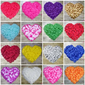 

Hot sale 100pcs/pack Rose Petals wedding accessories Petalos De Rosa Wedding Decoration Artificial Fabric Wedding Rose Petals