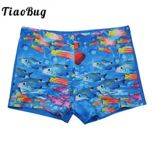 Tiaoamazing/детские плавки для мальчиков-подростков милые цветные шорты-боксеры с принтом морских рыб детская пляжная одежда для мальчиков