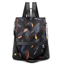 Women Nylon Backpack Anti-Theft Casual School Backpacks For Teenager Girls Travel Large Capacity Multifunction Backpack
