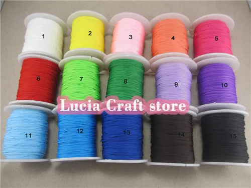 

SALE! Lucia crafts Approx 80 yards/roll Approx 1mm Polyester Jewelry Cords String Rope Thread colors as picture shows 033002004