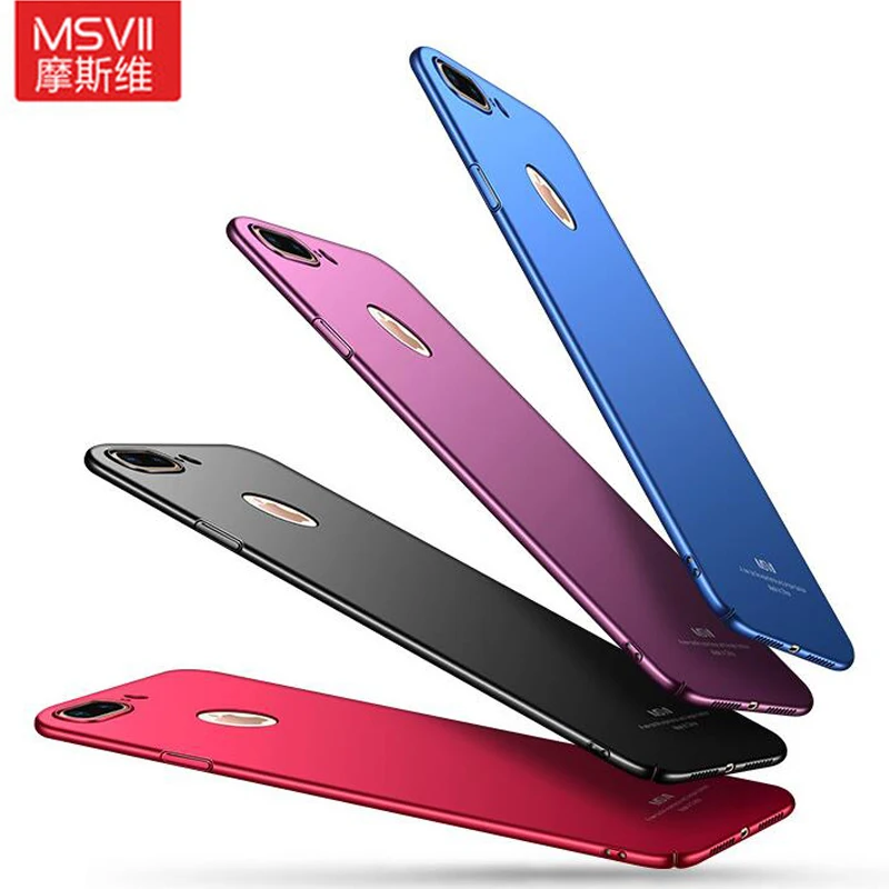 

Msvii Luxury case For iPhone 7 7Plus 8 8Plus case ultra Thin Hard PC 360 full Back Cover Protective Shell Skin Glossy cases
