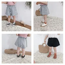 Летние Детские однотонные укороченные брюки с принтом для мальчиков детские хлопковые шорты в стиле кэжуал