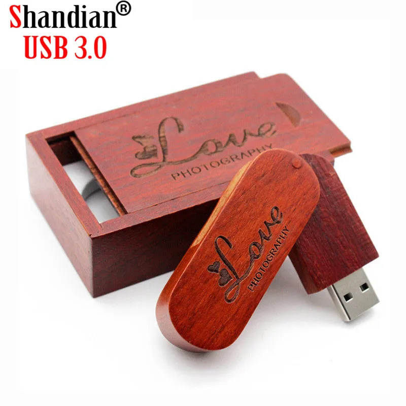 SHANDIAN USB 3,0(10 шт. бесплатный логотип) деревянный меч usb+ коробка USB флэш-накопитель 4 ГБ 16 ГБ 32 ГБ 64 ГБ логотип клиента свадебный подарок