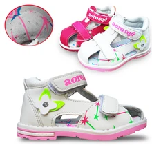 Sur vente 1 paire Marque Enfants Sandales En Cuir Fille Shoes, Super qualité Enfants En Plein Air Orthopédique Shoes
