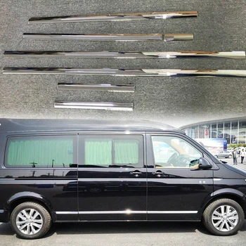 

For Volkswagen Transporter (T6) Caravelle 2017 2018 ABS Chrome Side Car Body Molding Cover Decoration Trim 7pcs Car Styling