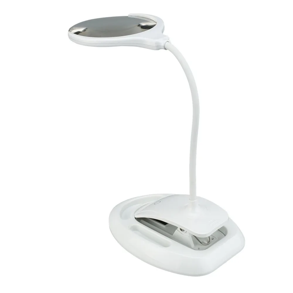 10X светодиодный светильник-Лупа увеличительное стекло с большим объективом светильник для чтения настольная лампа с зажимом