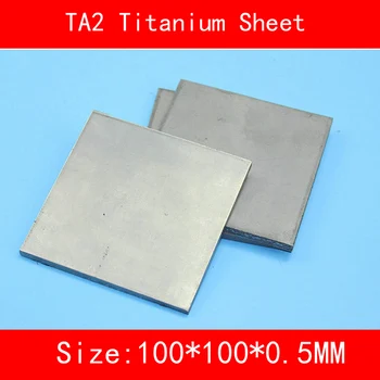 

100x100x0.5MM Pure Titanium Sheet UNS Gr1 TA2 Titanium Ti Plate Industry lab DIY Material ISO