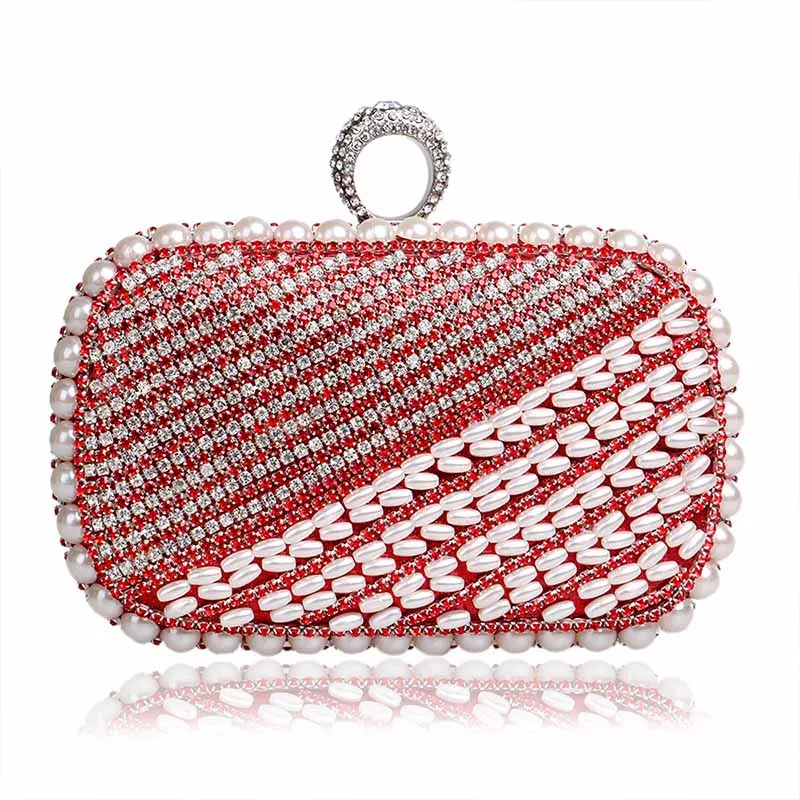 Classic upscale foreign trade ring buckle clutch evening bag Banquet