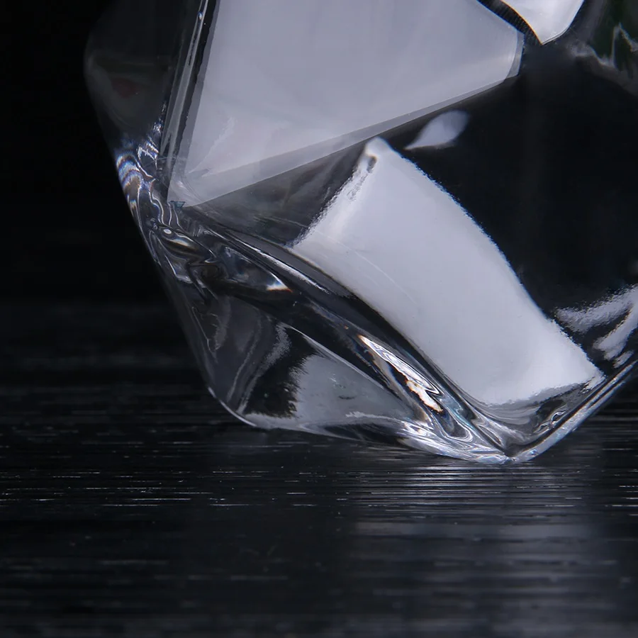 300 мл креативная стеклянная круглая горловина треугольная Нижняя прозрачная стеклянная чашка для виски
