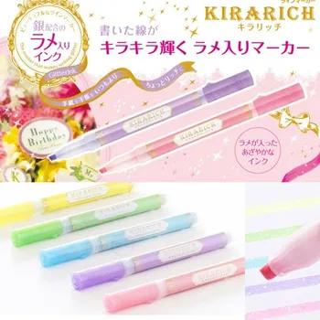 

1PC 5 Color Japan Zebra KIRARICH Shiny Pearl Pen Set WKS18 Color Highlighter Pen Markers Pen School Supplies