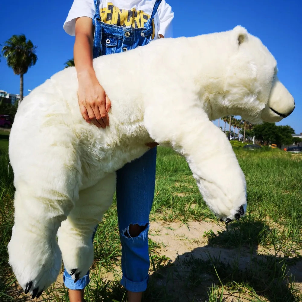 National Geographic 110 см подушка для новорожденных белый медведь мягкие плюшевые животные Kawaii Плюшевые детские мягкие игрушки детские игрушки для детей