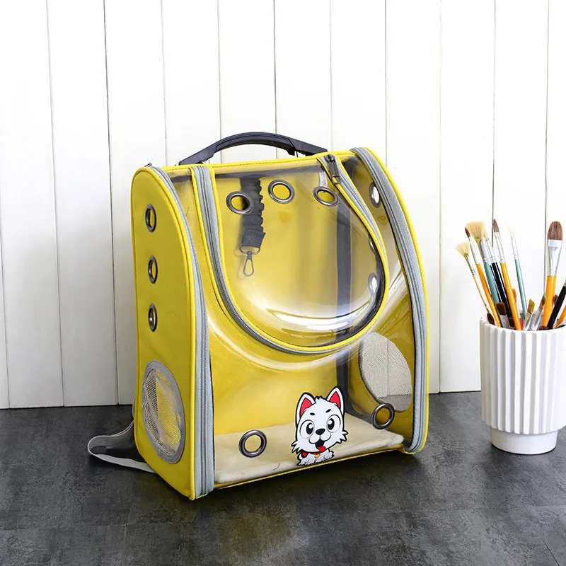 

Transparent Pet Backpack Out Portable Pet Dog Cat Breathable Pet Bags Suit for 12kg 2019 Backpack Dog Winter New Cat 39x21x33cm