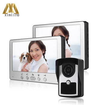 

Standalone Access Control Video Intercom Bell 7 Inch Color Screen Night Version One Camera Two Monitors RFID Video Door Phone