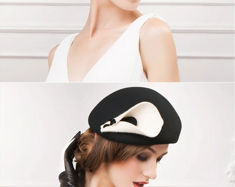 Осенне-зимняя британская модная шапка женская шерстяная шапка женская теплая шерстяная шапка для девочек модные вечерние шапки Теплые береты B-7549