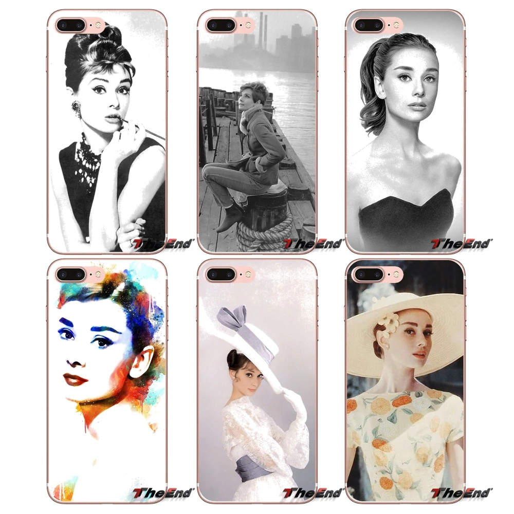 Для Samsung Galaxy S2 S3 S4 S5 MINI S6 S7 edge S8 S9 Plus Note 2 3 4 5 8 Coque Fundas legend Lady star Одри Хепберн мягкий