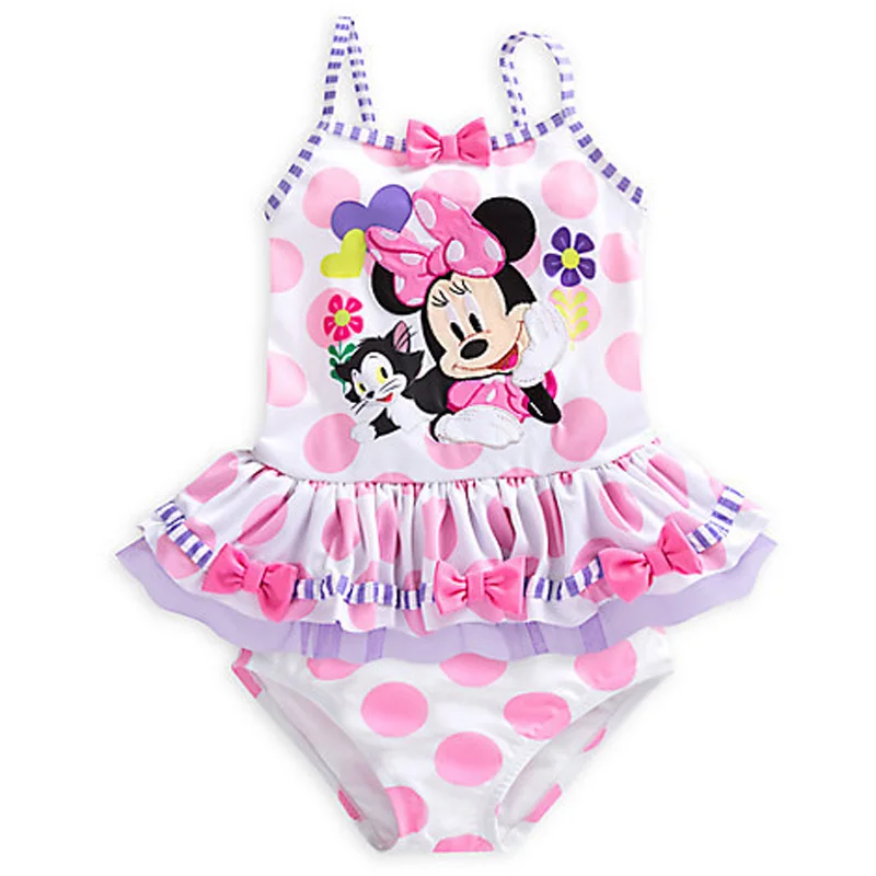 Swimsuit for Girls minnie mouse One Pieces Swimwear Kids Ruffled