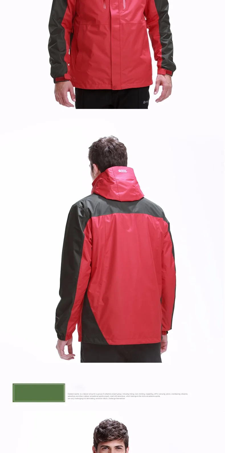 Rax зимняя уличная Водонепроницаемая походная куртка для мужчин, флисовая ветровка, ветронепроницаемая флисовая куртка, мужские термокуртки от дождя для мужчин