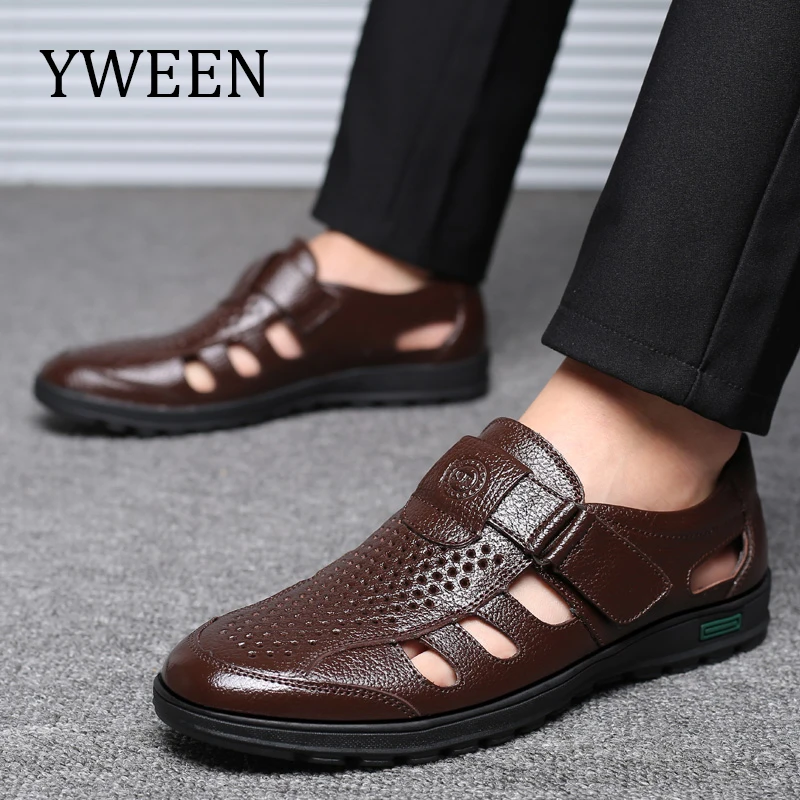 YWEEN wholesale Drop Shipping men sandals genuine leather sandals Men