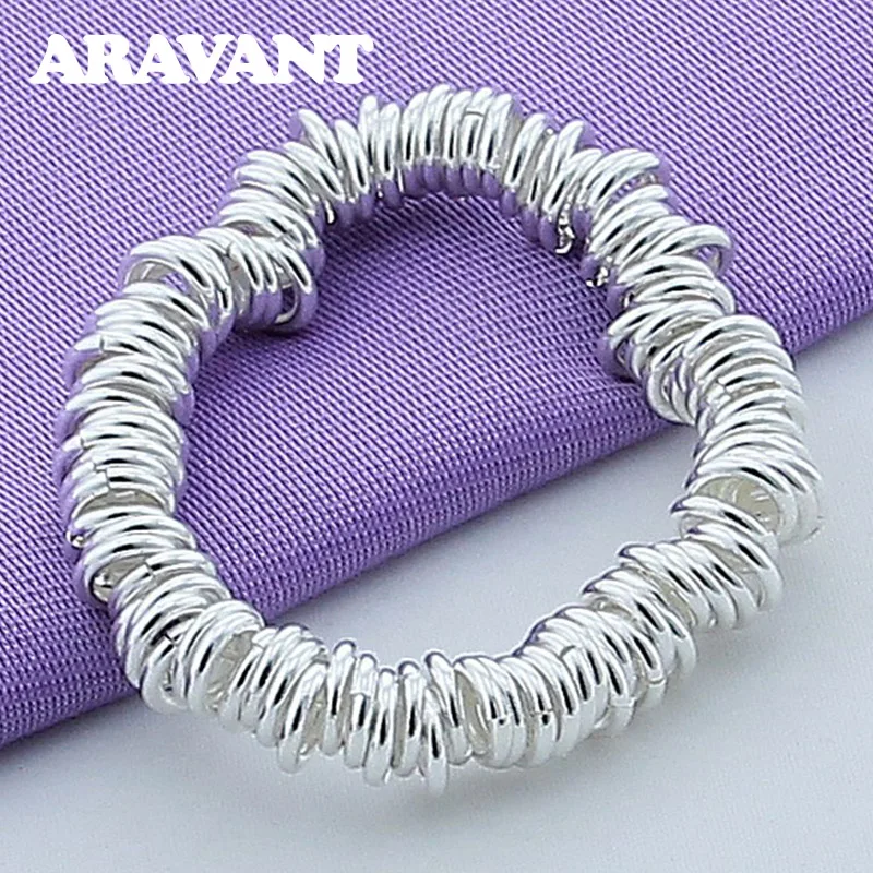 

High Quality 925 Silver Jewelry Multi Circle Charm Bracelets For Women Men Fashion Jewelry