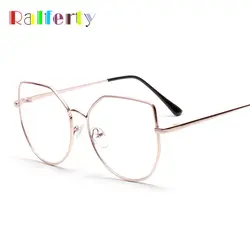 Ralferty кошачий женские очки Золото очки в металлической оправе Мода Ретро прозрачные очки женский ясно очки Óculos W3325