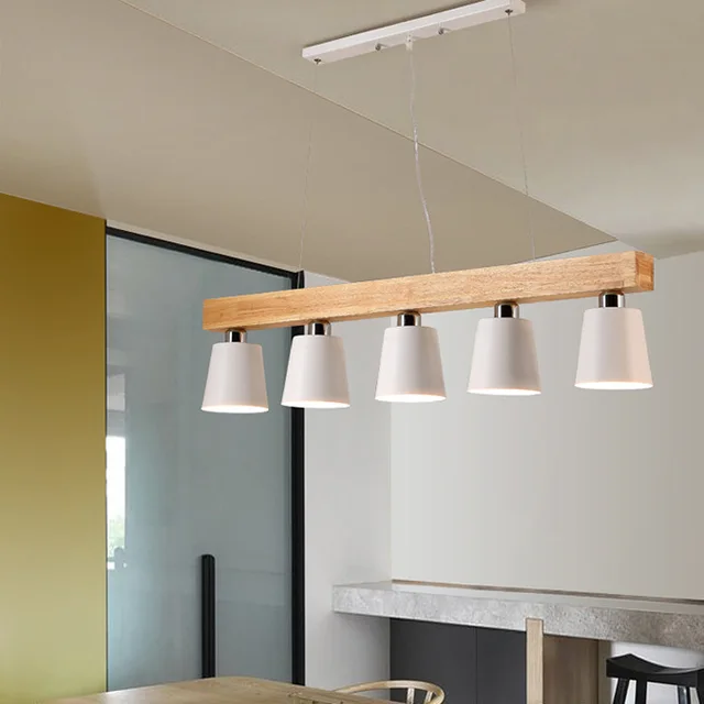 Postmodern Nordic Wooden Pendant Lamp Lights