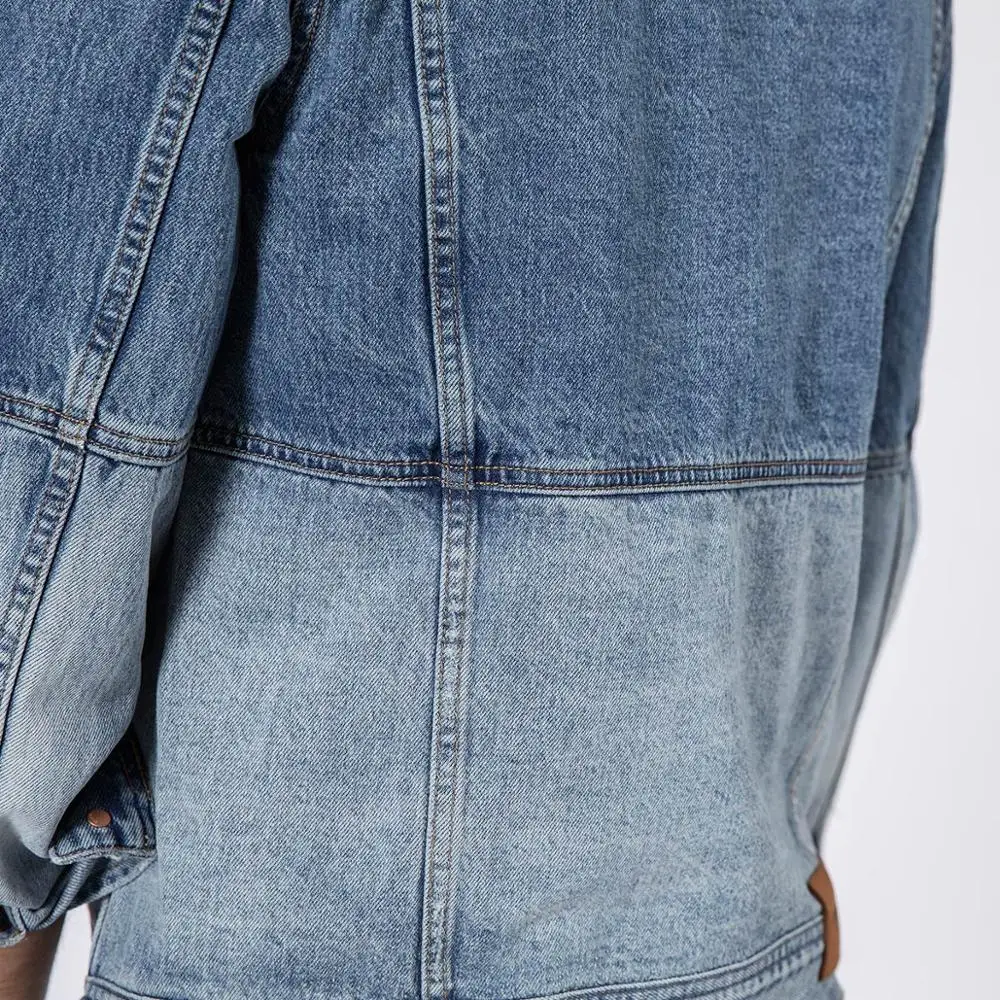 Мужская джинсовая куртка SIMWOOD, короткая курточка из хлопка контрастных оттенков,, байкерская куртка в стиле «Хип-хоп», уличная одежда из джинса, 190109