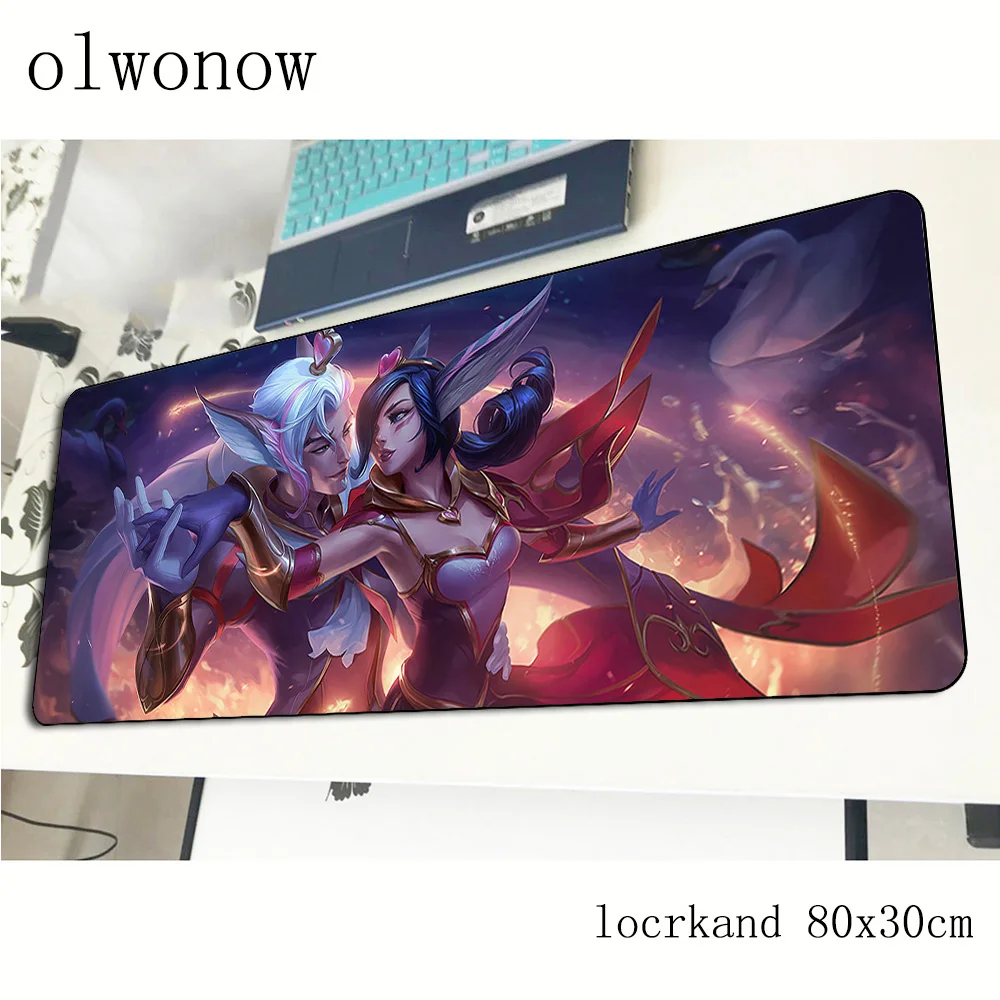  xayah mousepad 80x30cm Indie Pop gaming mouse pad big gamer mat Natural Rubber computer desk padmou